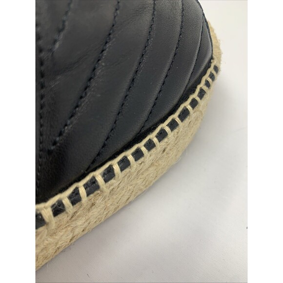 Valentino by Mario Valentino Clabee Sandals Women 8 Black Leather Platform Slide - Picture 7 of 9